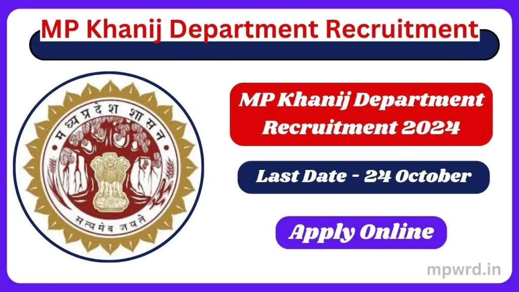 MP Khanij Department Recruitment 2024 notification release