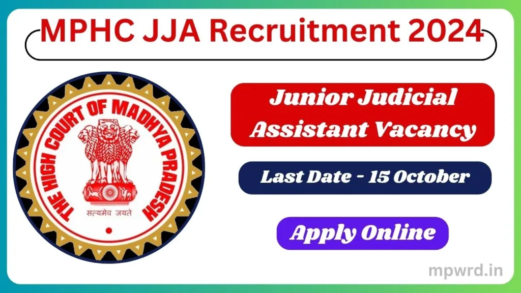 MPHC JJA Recruitment 2024 Notification Released